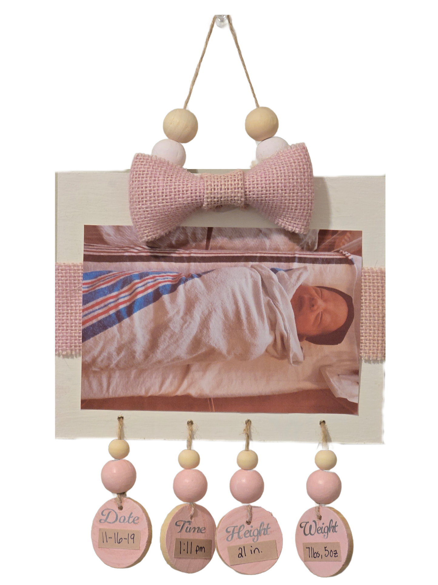 Welcome Baby Keepsake DIY Craft Kit – Custom Newborn Wall Decor with Photo Display