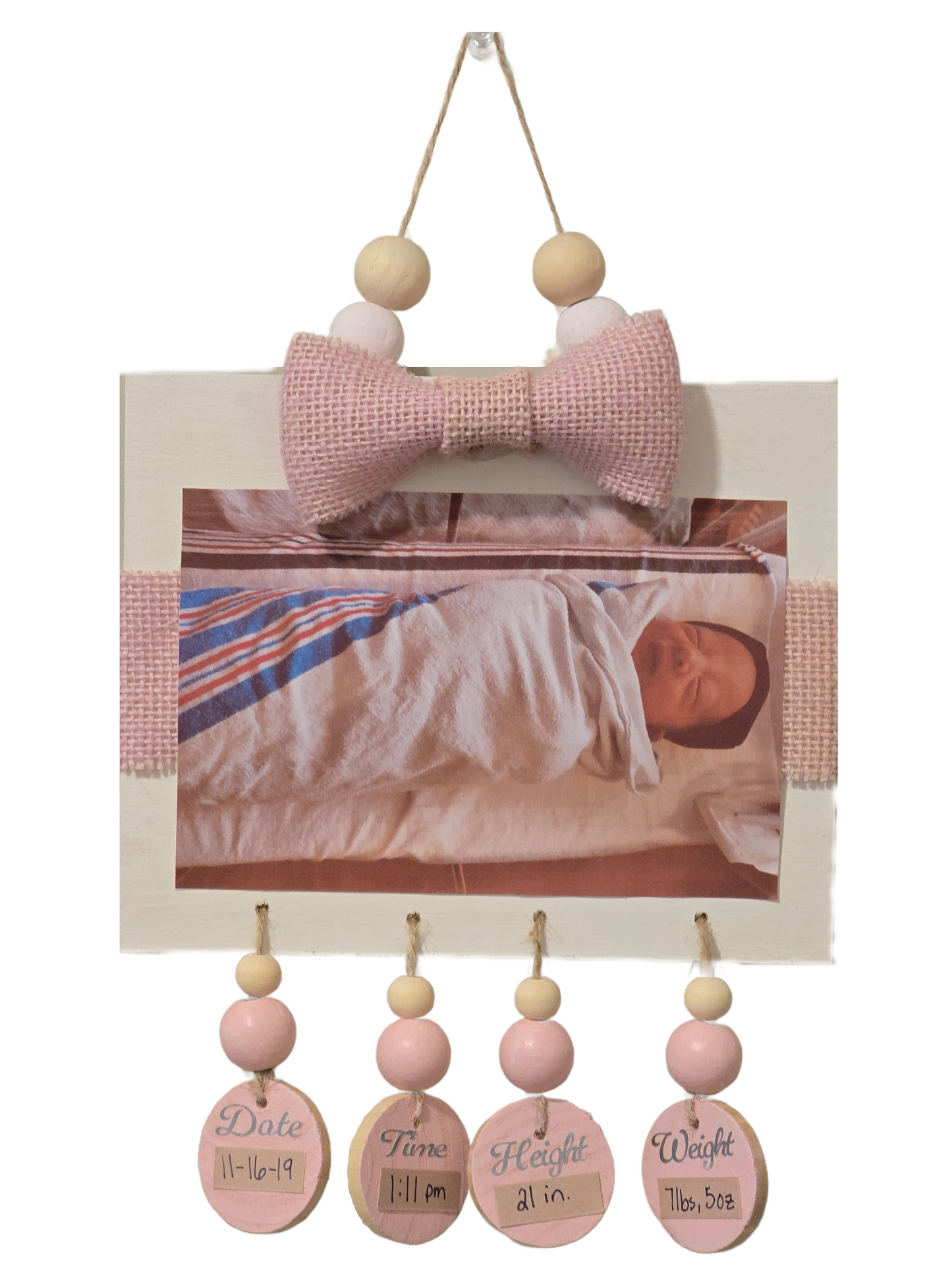 Welcome Baby Keepsake DIY Craft Kit – Custom Newborn Wall Decor with Photo Display