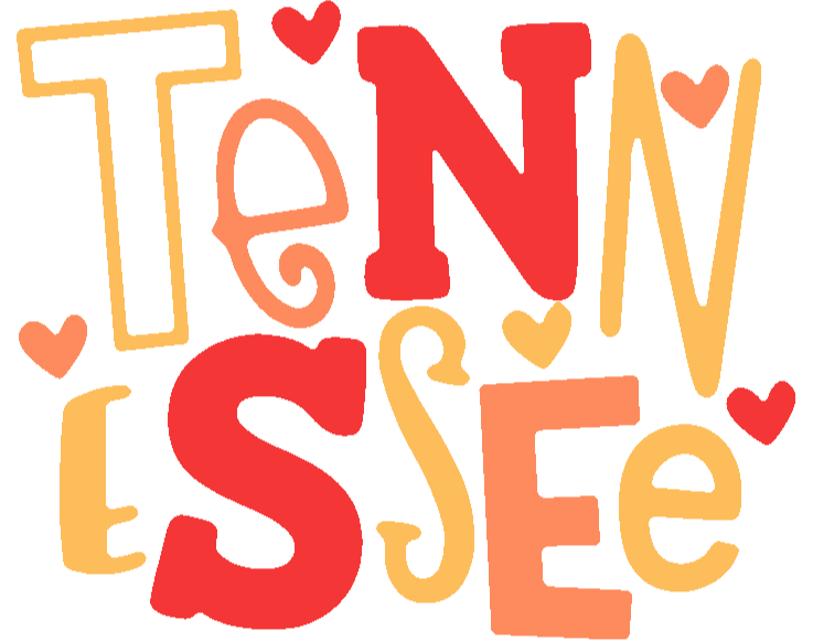 Tennessee Paint by Number Kit – DIY Southern Wall Art on 8x10 Canvas Board with Bold Orange Design