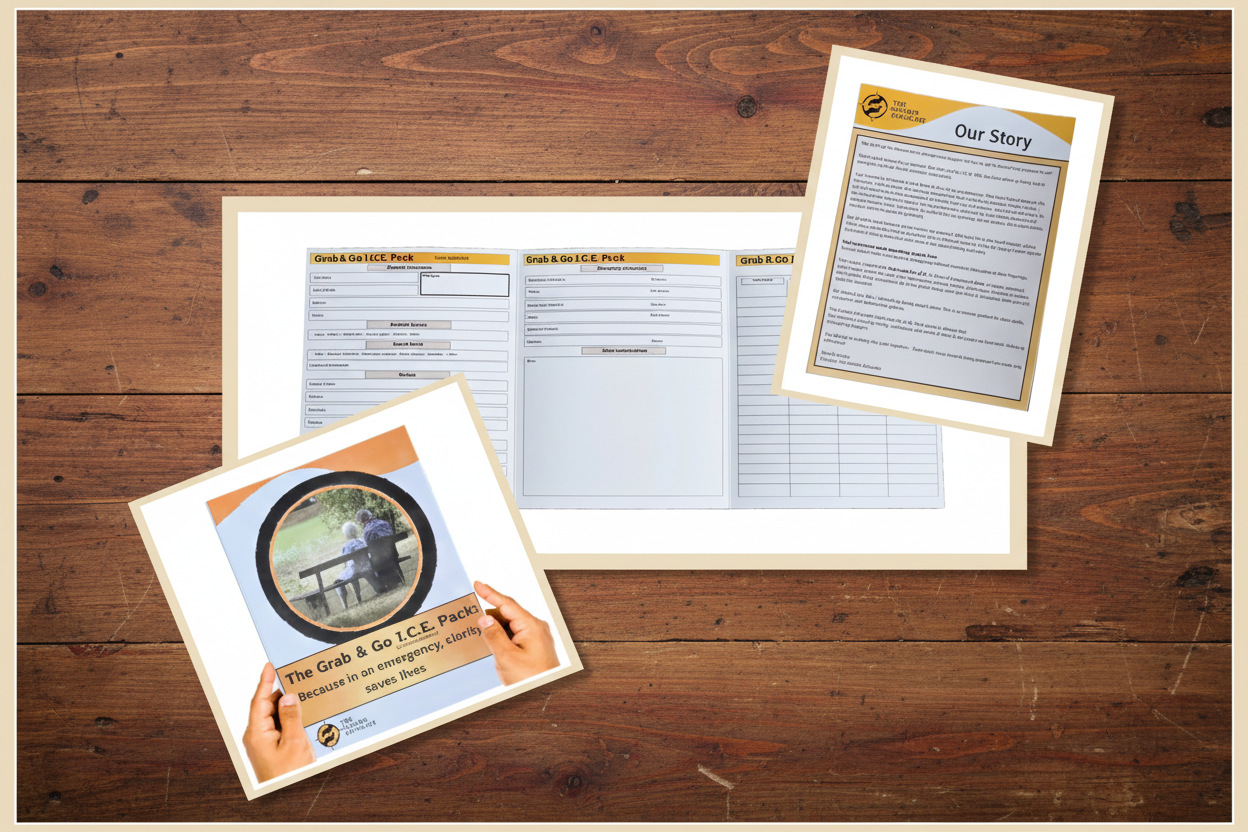 Grab & Go I.C.E. Pack™ | Emergency Medical Information Folder for Seniors & Caregivers