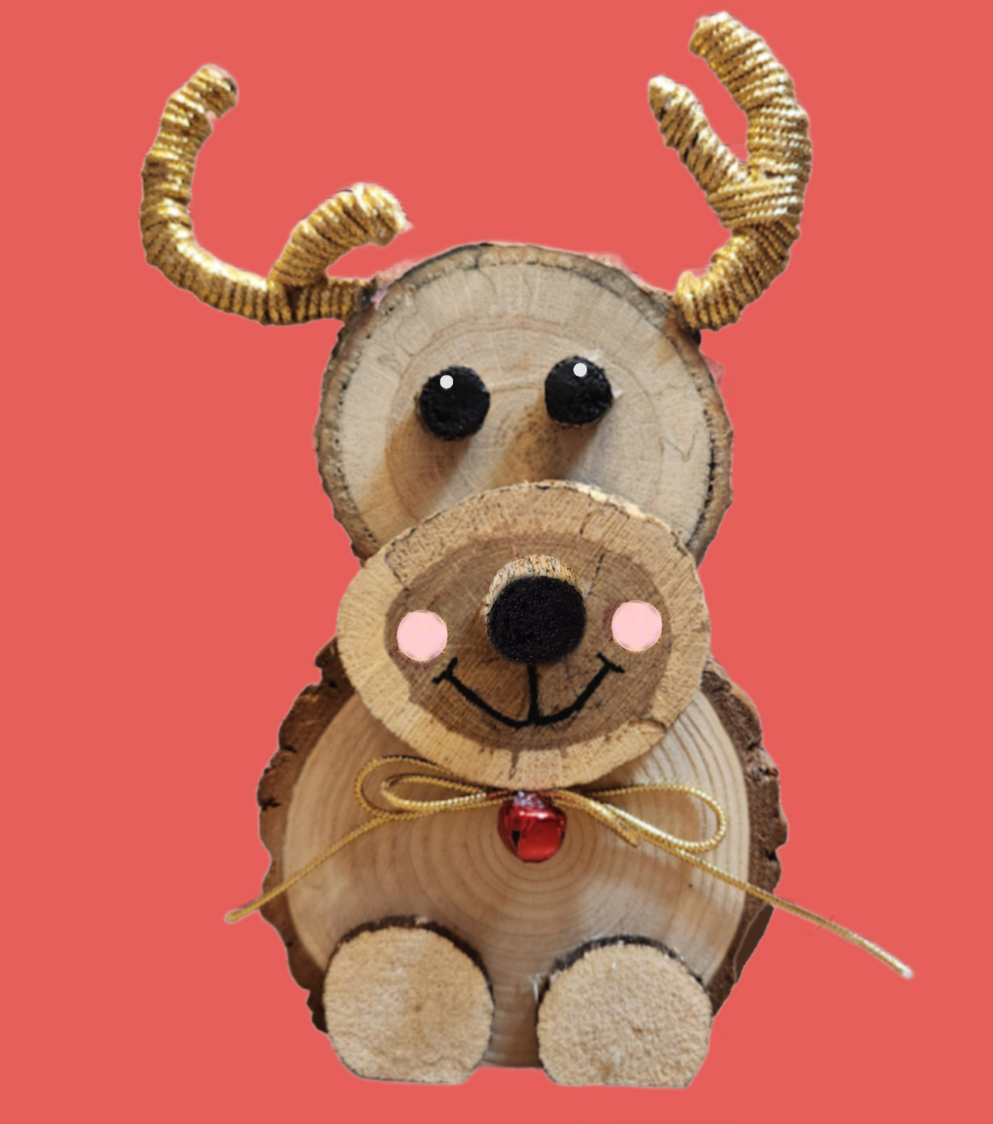 Jolly Log Slice Reindeer Kit – Festive DIY Holiday Craft